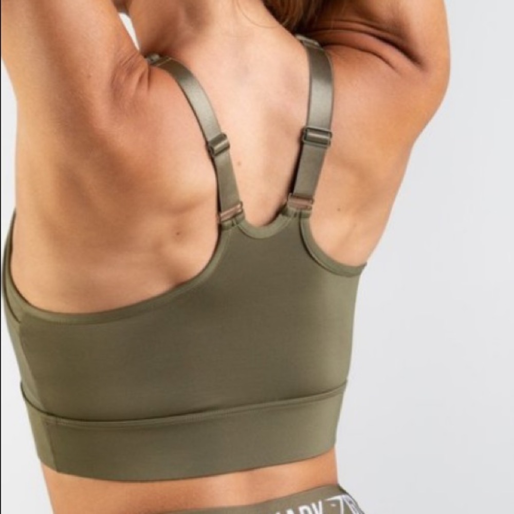 Gymshark elevate sports bra khaki green small NWT - Picture 9 of 10